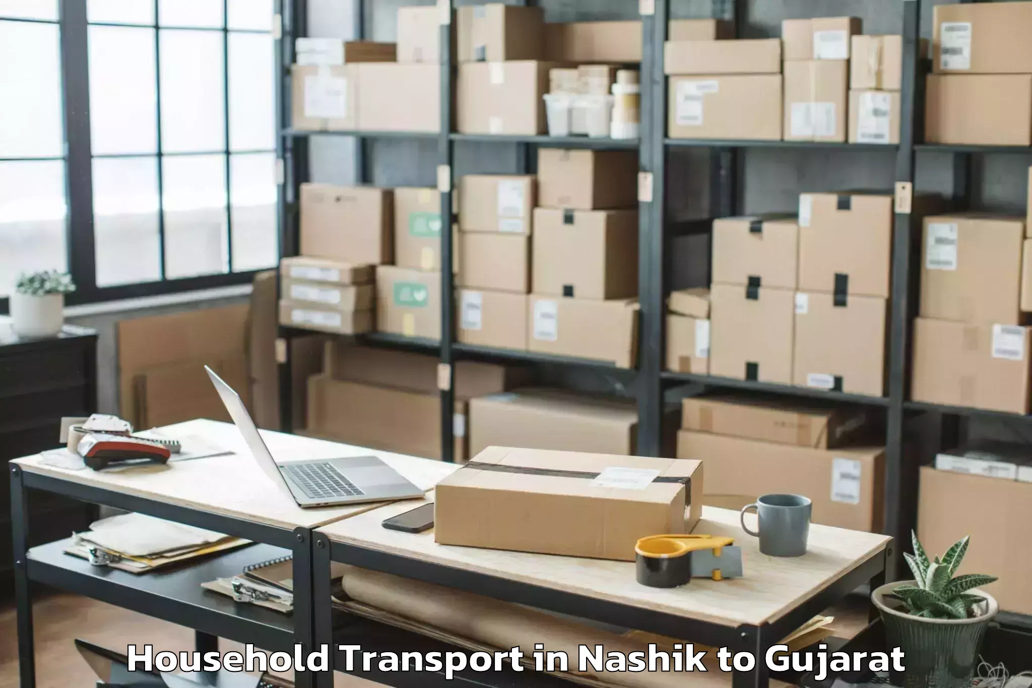 Hassle-Free Nashik to Bhilad Household Transport